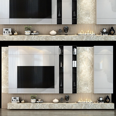  Modern TV Wall Set 0179 3D model image 1 