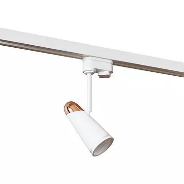 Sleek White Track Light - Lao 3D model image 1 