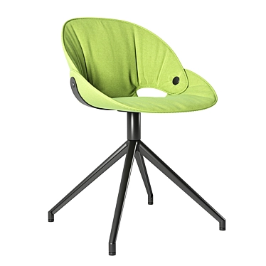 Sleek Swivel Chair with Aluminum Frame 3D model image 1 