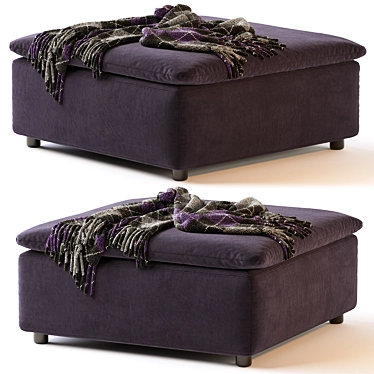 Raven Ottoman - Elegant and Versatile Furniture 3D model image 1 