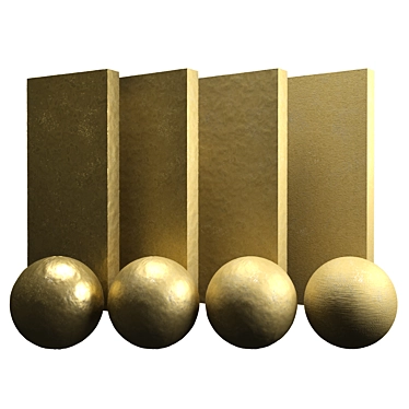Luxury Gold Brushed Texture 3D model image 1 