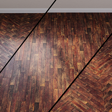 Title: Red Lacquered Oak Laminate 3D model image 1 