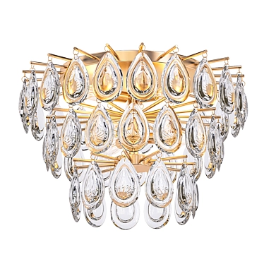 Elegant Liscia Flush Mount Light 3D model image 1 