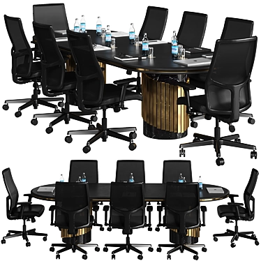 Sleek Executive Conference Table 3D model image 1 