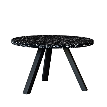 Sleek Shanelle: Ø120 Black Table 3D model image 1 