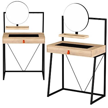 Modern Vanity Table with Drawer | Lou Collection 3D model image 1 