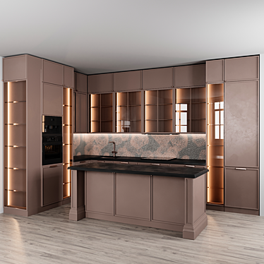 Modern Kitchen Design 3D Models 3D model image 1 