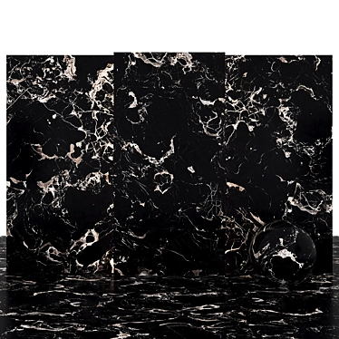 Elia Black Marble: Luxurious and Versatile Tiles 3D model image 1 