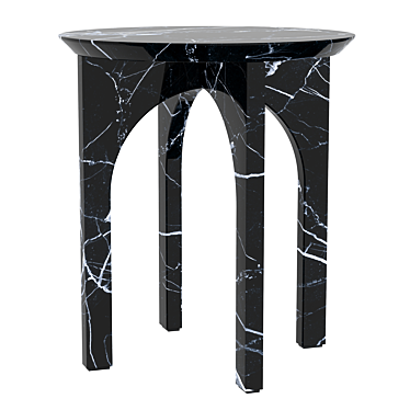 Modern Arch Marble Side Table 3D model image 1 