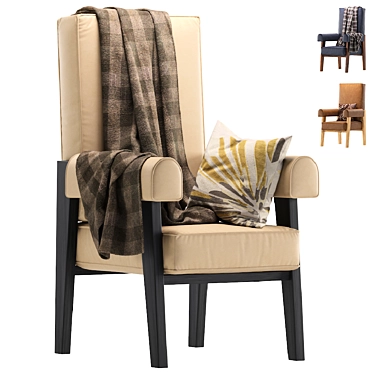 Elegant Milo High Chair: Stylish and Comfortable 3D model image 1 