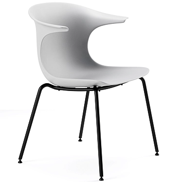 Modern Loop Mono Armchair: Stylish and Space-Saving 3D model image 1 