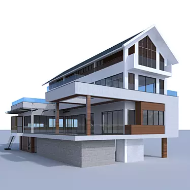 Spacious and Sturdy Building 5 3D model image 1 