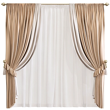 Refined Curtain 803: Perfectly Crafted 3D model image 1 