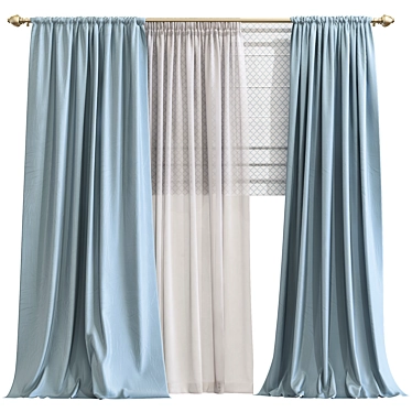 805 Curtain - Perfect Window Décor 3D model image 1 