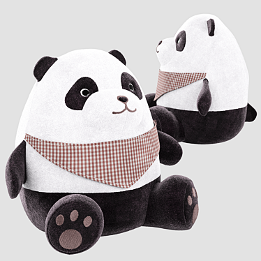 Cuddly Panda Bear Toy 3D model image 1 
