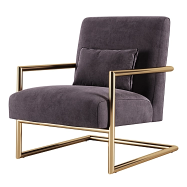 Modern Metalna Elena Armchair - Stylish Comfort for Your Home 3D model image 1 