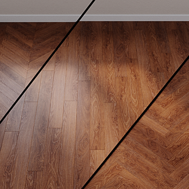 Gray Oiled Oak Laminate 3D model image 1 