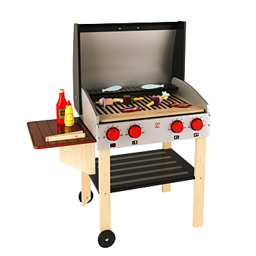 Gourmet Grill Kids' Toy: Hape's Perfect Playtime Barbecue 3D model image 1 