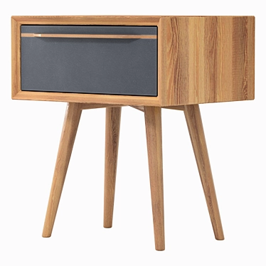 Black Bruni Cabinet with Drawer 3D model image 1 