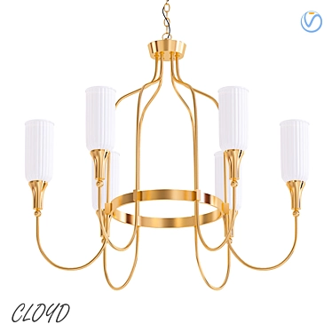 Modern Pendant Chandelier - Cloyd 3D model image 1 