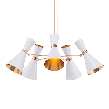 Elegant Cairo 5 Pendant Light 3D model image 1 