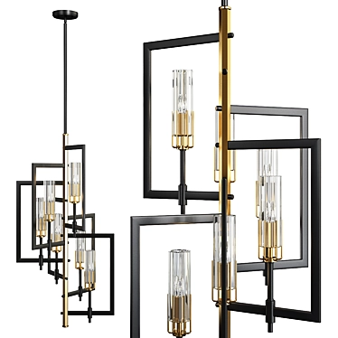 Elegant Flambeau Chandelier 3D model image 1 