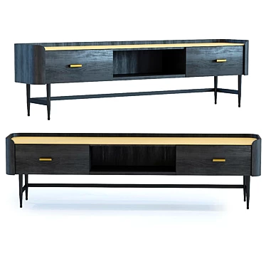 Modern Milano Lowboard 3D model image 1 