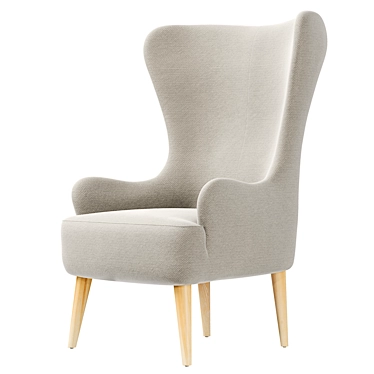 Bodil Accent: Stylish Beige Armchair 3D model image 1 