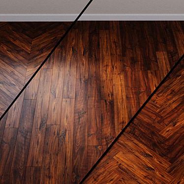 Restored Dark Chestnut Laminate: Quick-Step Eligna Wide 3D model image 1 