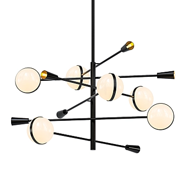 Customizable Designer Ceiling Chandelier 3D model image 1 