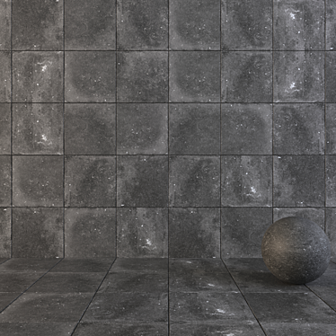 Flaviker Nordik Stone Black: Stunning Wall and Floor Tiles 3D model image 1 