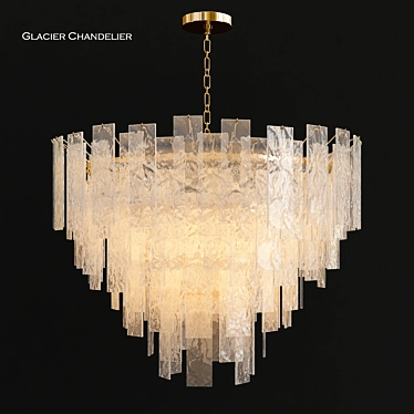 Frozen Elegance Chandelier 3D model image 1 