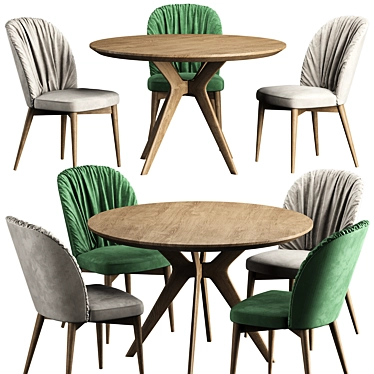 OVI Chair Clark Table: Sleek Design, Perfect for Any Space 3D model image 1 