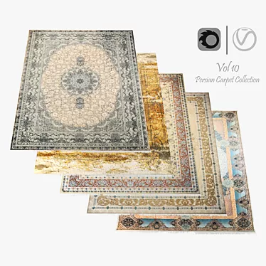 Luxury Persian Carpet Collection 3D model image 1 