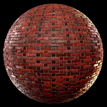 Seamless Brick Wall PBR Material 3D model image 1 