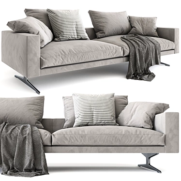 Flexform Campiello Modern Leather Sofa 3D model image 1 