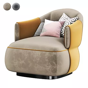 Luxurious Trussardi Larzia Armchair 3D model image 1 