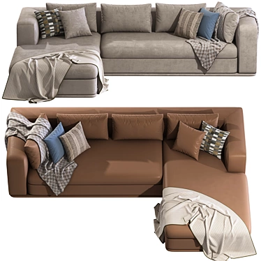 Chelsea 3-Seater Sofa: Stylish and Comfortable 3D model image 1 