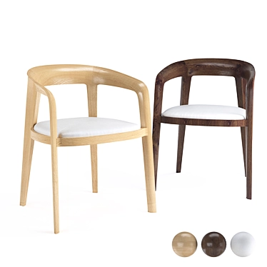 Sleek Corvo Chair: Modern Design by Noé Duchaufour 3D model image 1 