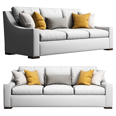 Wesley Hall Netherton: Stylish Sofa for Modern Living 3D model image 1 