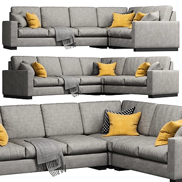 Wesley Hall Ample Sectional - Spacious and Stylish 3D model image 1 