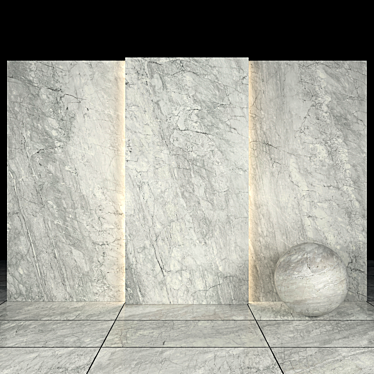 Ash Alps Marble: Elegant Texture Tiles 3D model image 1 