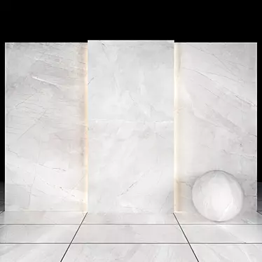 Elegant Lima Gray Marble Slabs 3D model image 1 