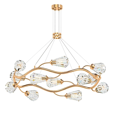 Adrianna Crystal Chandelier - Elegant Lighting Solution 3D model image 1 