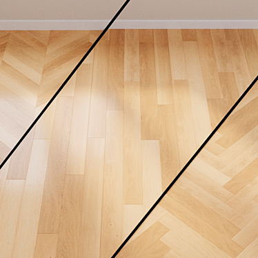 Impeccable Oak Parquet Board - Quick-Step 3D model image 1 