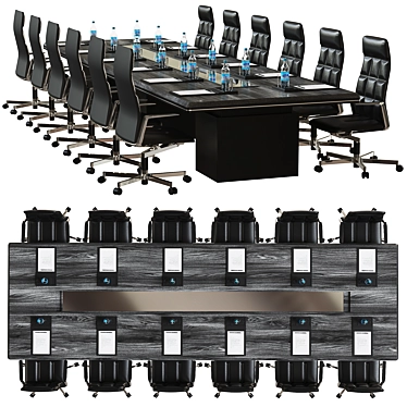 Sleek Conference Table 3D model image 1 