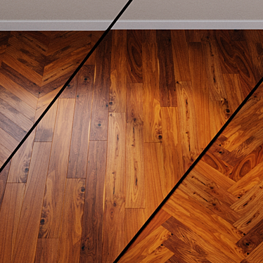 Elegant French Oak Parquet 3D model image 1 