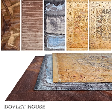 Title: DOVLET HOUSE Carpets (5pcs, part 614) 3D model image 1 