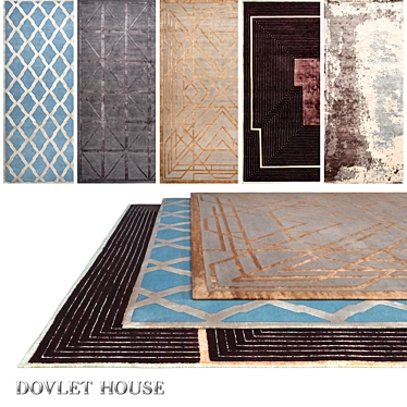 Luxury Carpets Set - DOVLET HOUSE (5 Pieces) 3D model image 1 