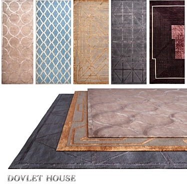 Luxurious Carpets by DOVLET HOUSE (Set of 5) 3D model image 1 